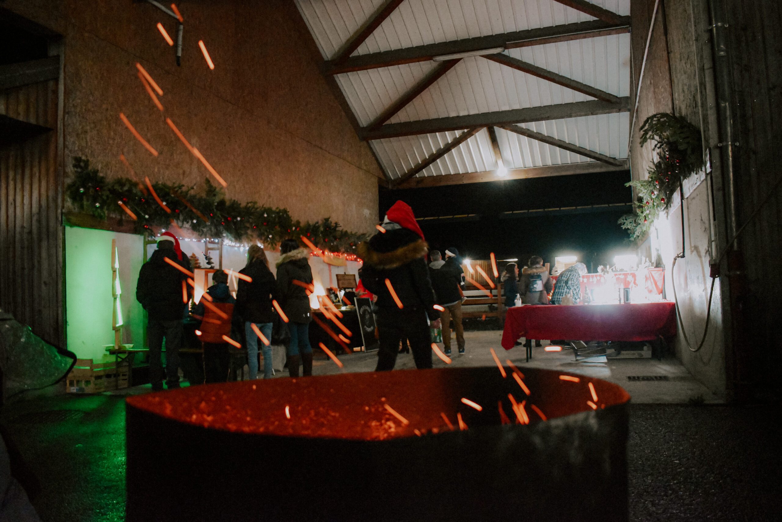 Autour du feu Marché de Noel